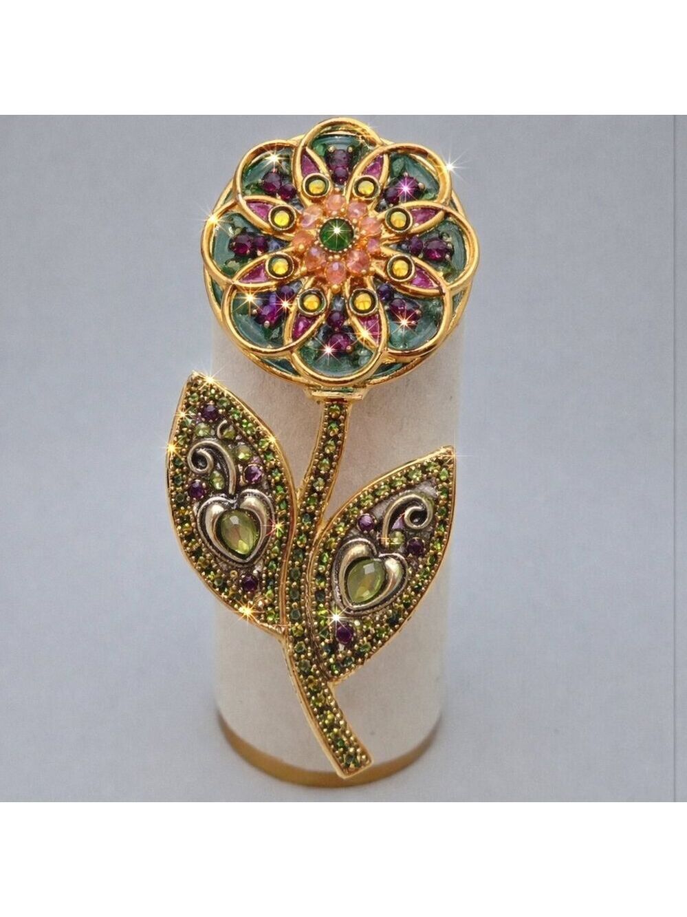 Flower Brooch Handmade Vintage Michal Golan Daisy Jewelry Art Designer Rare